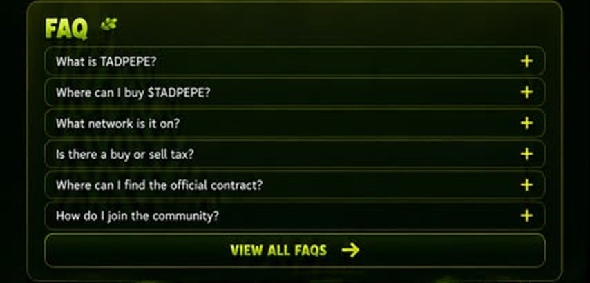 TADPEPE FAQ